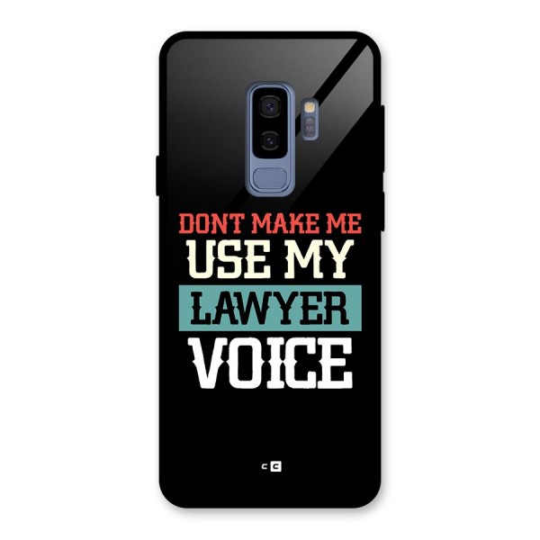 Lawyer Voice Glass Back Case for Galaxy S9 Plus