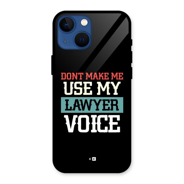 Lawyer Voice Glass Back Case for iPhone 13 Mini