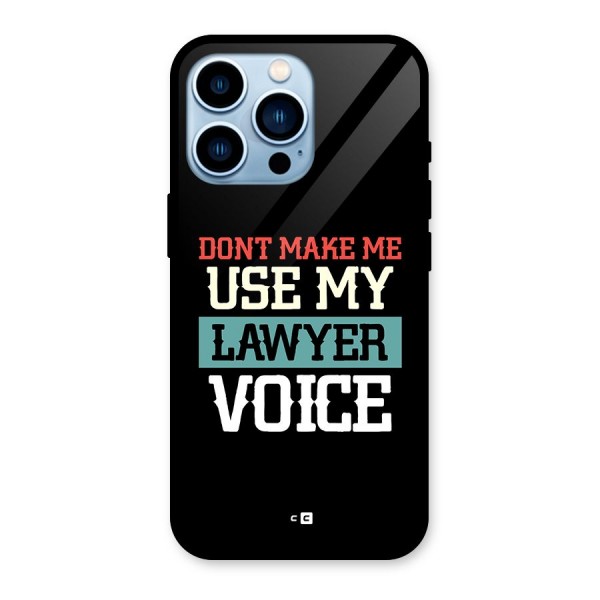 Lawyer Voice Glass Back Case for iPhone 13 Pro