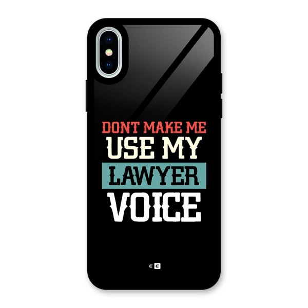 Lawyer Voice Glass Back Case for iPhone X