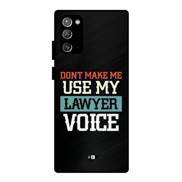 Lawyer Voice Metal Back Case for Galaxy Note 20