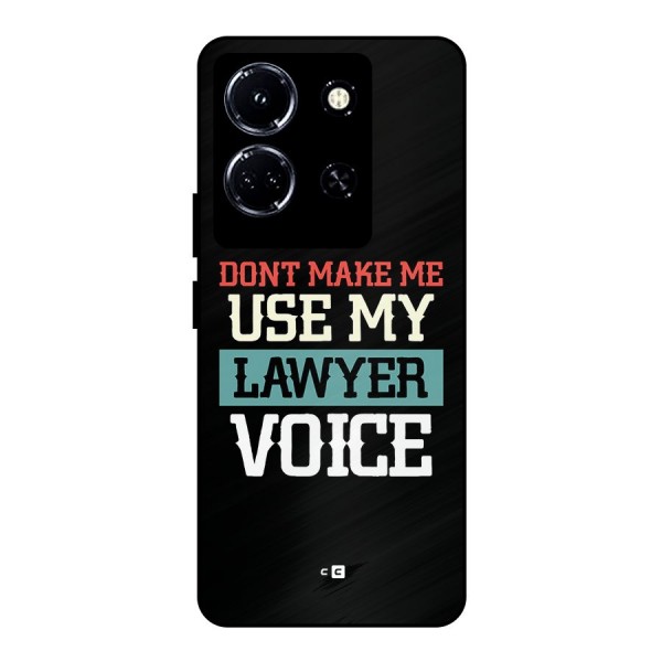 Lawyer Voice Metal Back Case for Infinix Note 30 5G