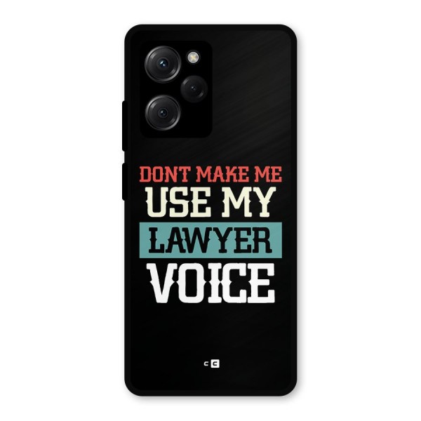 Lawyer Voice Metal Back Case for Poco X5 Pro