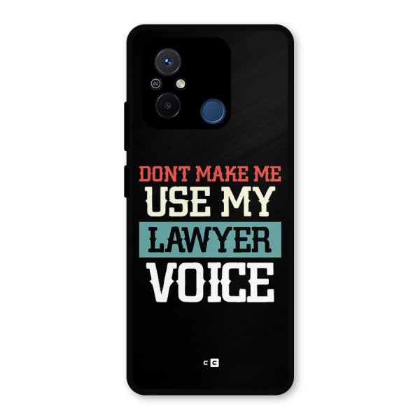 Lawyer Voice Metal Back Case for Redmi 12C