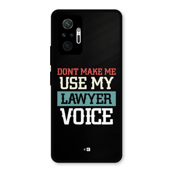 Lawyer Voice Metal Back Case for Redmi Note 10 Pro Max