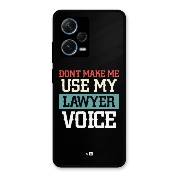 Lawyer Voice Metal Back Case for Redmi Note 12 Pro Plus 5G