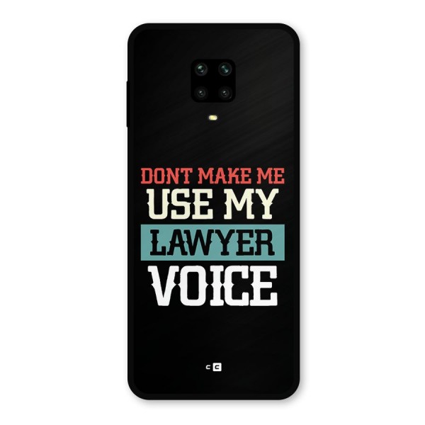 Lawyer Voice Metal Back Case for Redmi Note 9 Pro Max