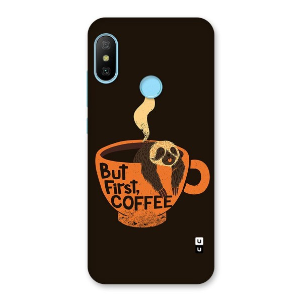 Lazy Coffee Back Case for Redmi 6 Pro