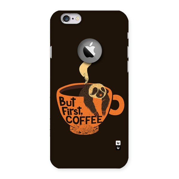 Lazy Coffee Back Case for iPhone 6 Logo Cut