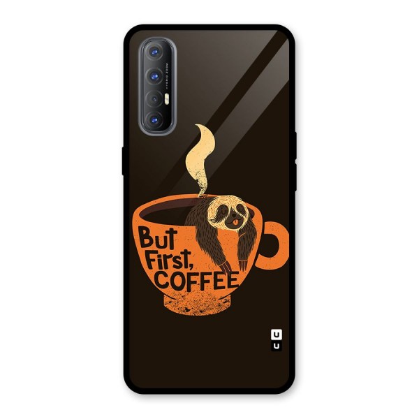Lazy Coffee Glass Back Case for Oppo Reno3 Pro