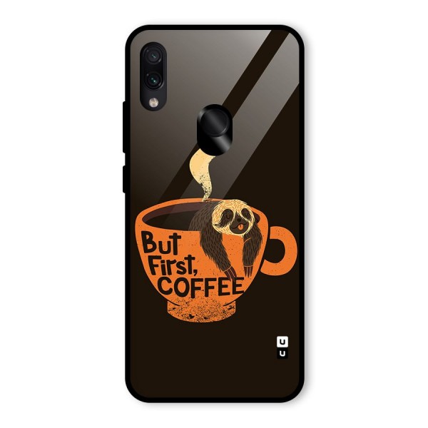 Lazy Coffee Glass Back Case for Redmi Note 7S