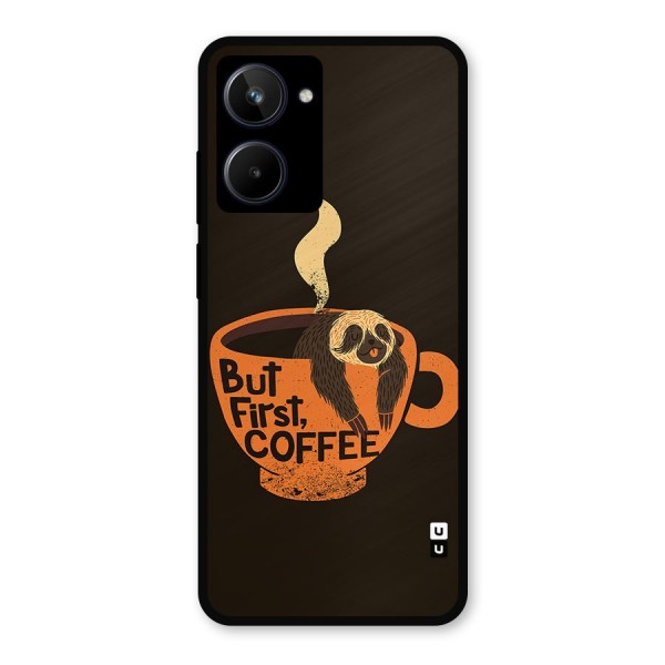 Lazy Coffee Metal Back Case for Realme 10
