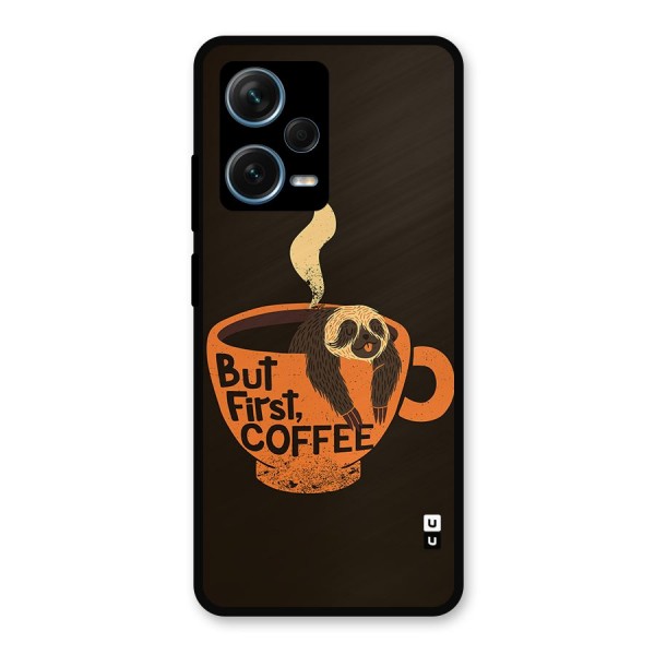Lazy Coffee Metal Back Case for Redmi Note 12 Pro Plus 5G