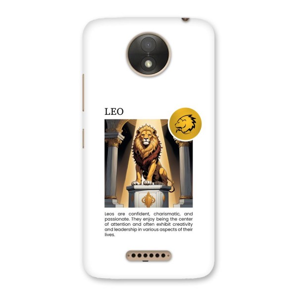 Leader Leo Back Case for Moto C Plus
