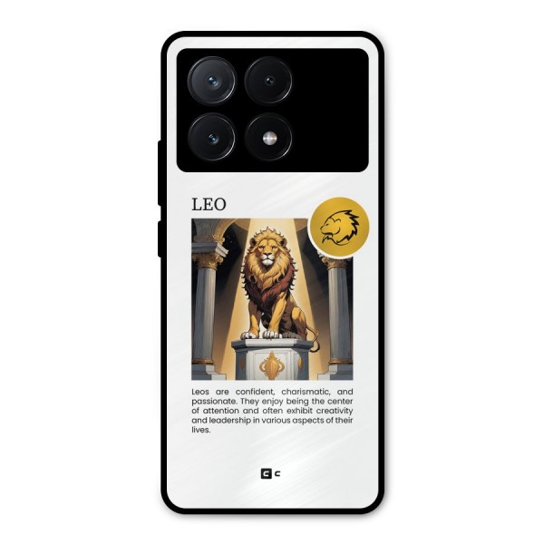Leader Leo Metal Back Case for Poco X6 Pro