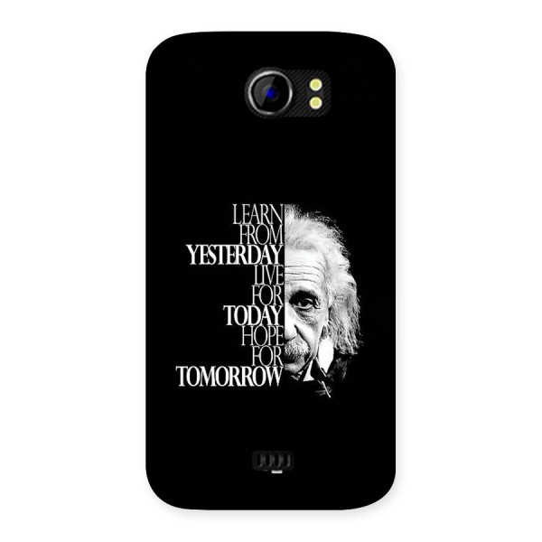 Learn From Yesterday Back Case for Canvas 2 A110