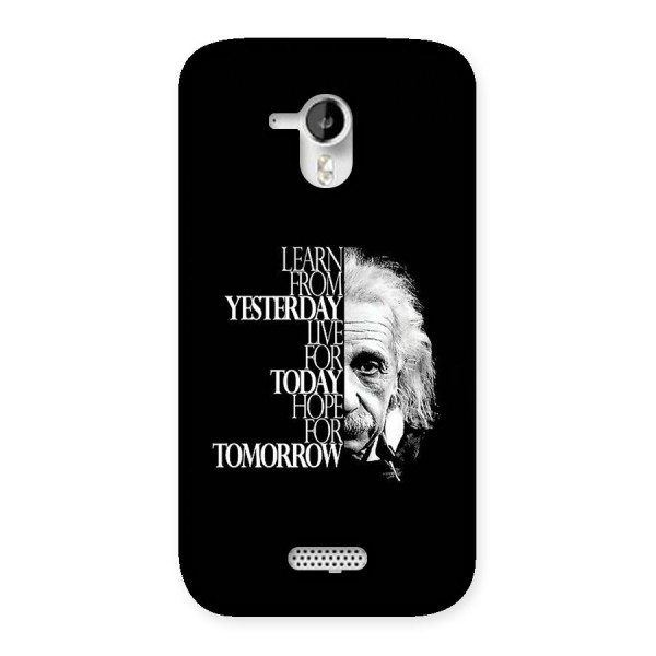 Learn From Yesterday Back Case for Canvas HD A116