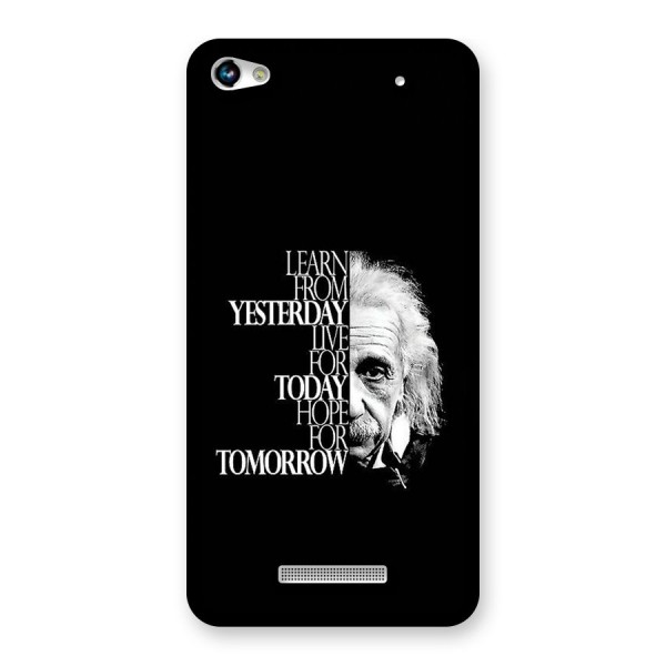Learn From Yesterday Back Case for Canvas Hue 2 A316