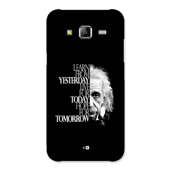 Learn From Yesterday Back Case for Galaxy J2 Prime