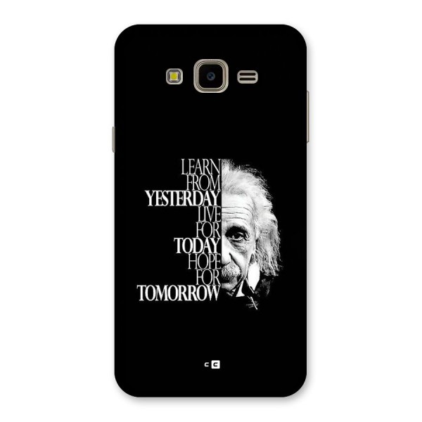 Learn From Yesterday Back Case for Galaxy J7 Nxt