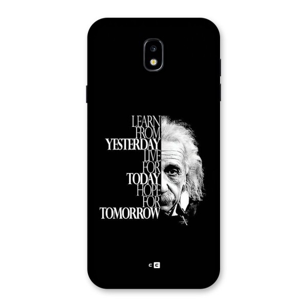 Learn From Yesterday Back Case for Galaxy J7 Pro