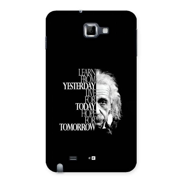 Learn From Yesterday Back Case for Galaxy Note