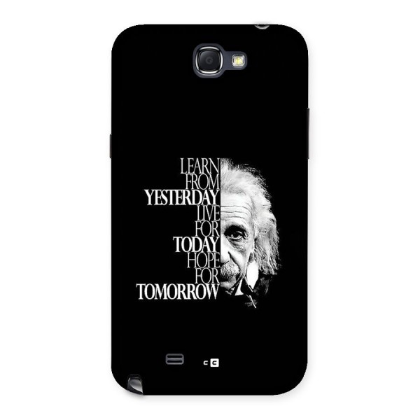 Learn From Yesterday Back Case for Galaxy Note 2