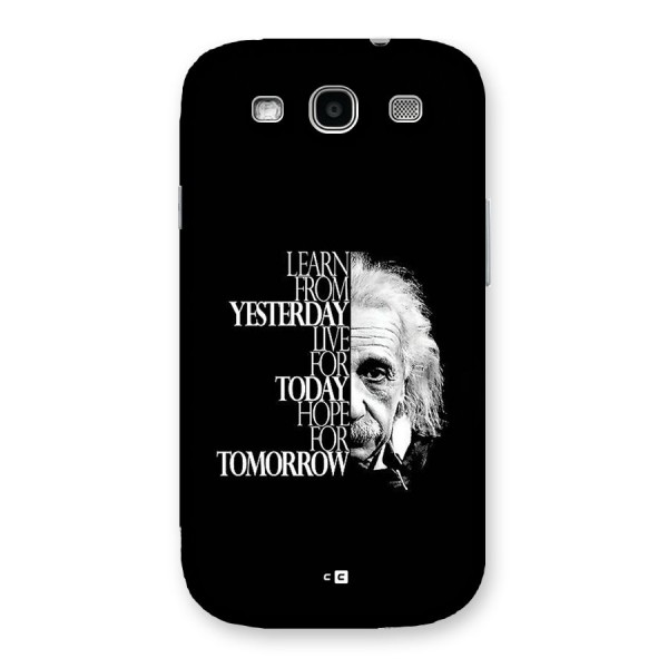 Learn From Yesterday Back Case for Galaxy S3