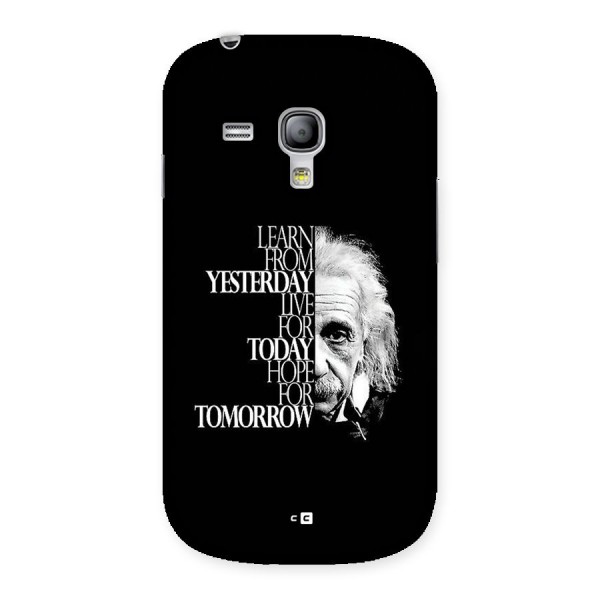 Learn From Yesterday Back Case for Galaxy S3 Mini