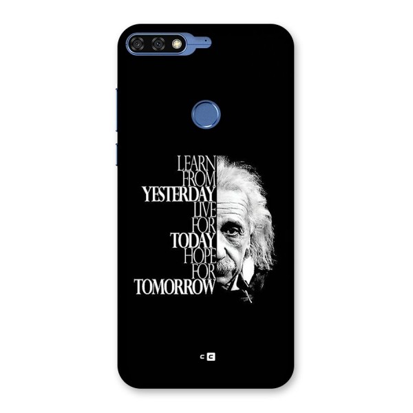 Learn From Yesterday Back Case for Honor 7C