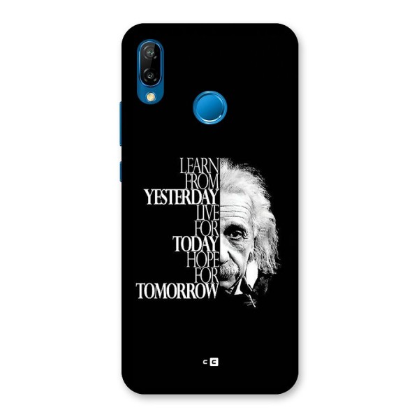 Learn From Yesterday Back Case for Huawei P20 Lite