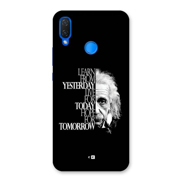 Learn From Yesterday Back Case for Huawei P Smart Plus