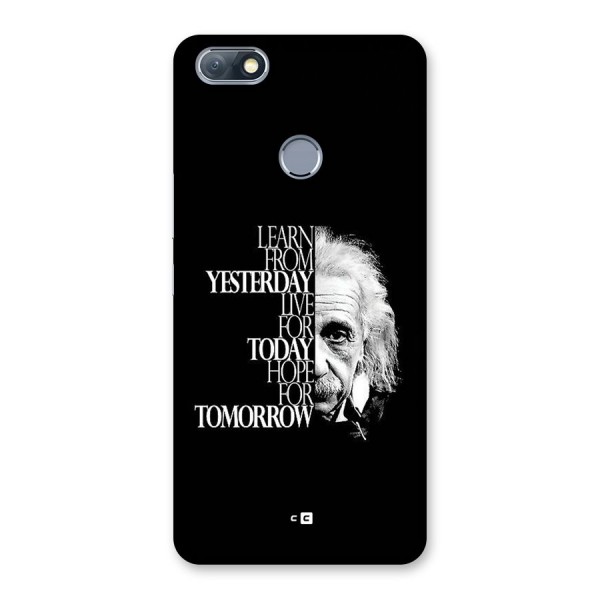 Learn From Yesterday Back Case for Infinix Note 5
