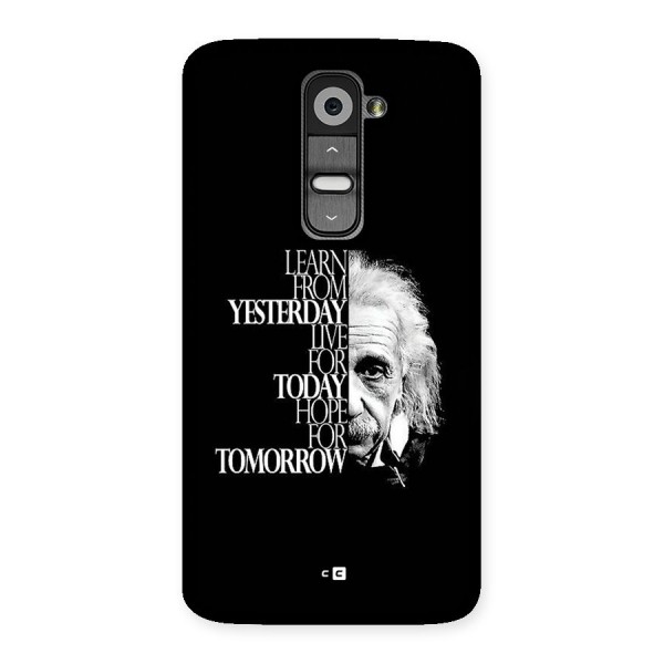 Learn From Yesterday Back Case for LG G2