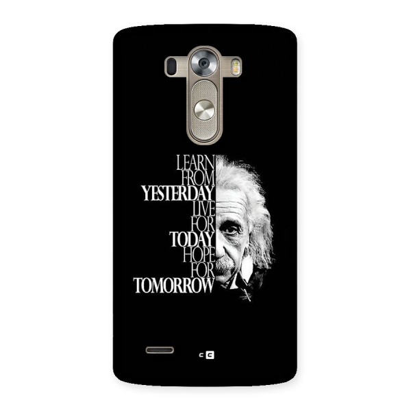 Learn From Yesterday Back Case for LG G3