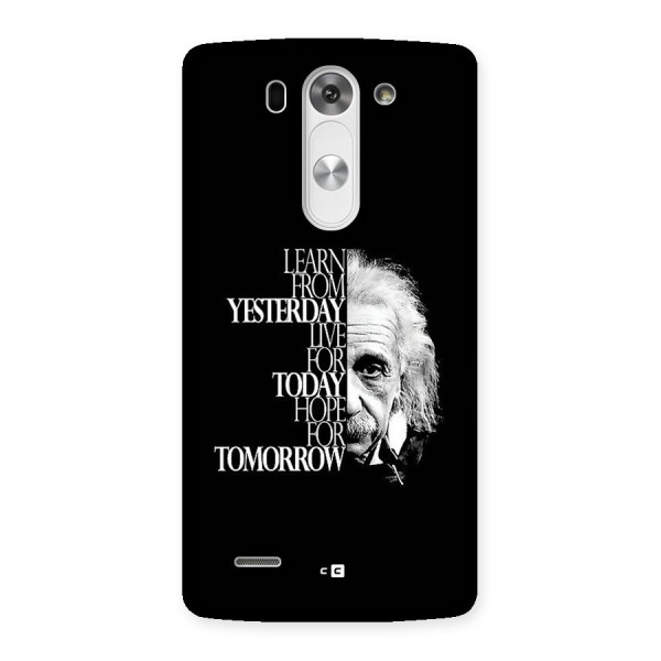 Learn From Yesterday Back Case for LG G3 Beat