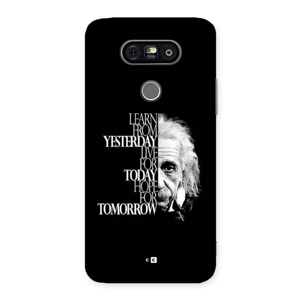 Learn From Yesterday Back Case for LG G5