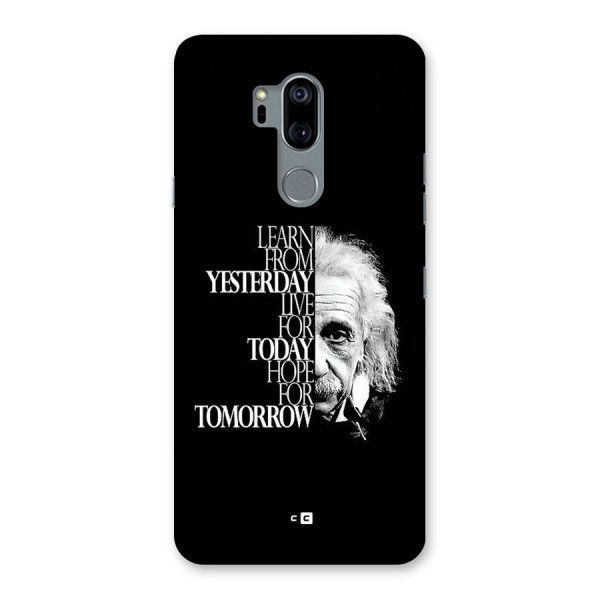 Learn From Yesterday Back Case for LG G7