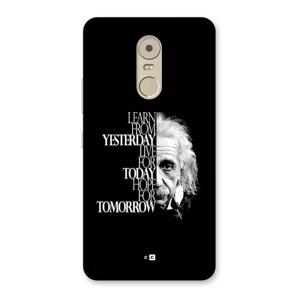 Learn From Yesterday Back Case for Lenovo K6 Note