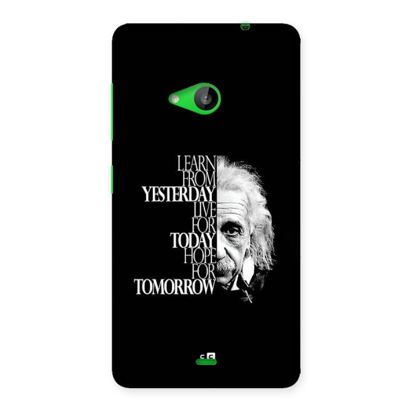 Learn From Yesterday Back Case for Lumia 535