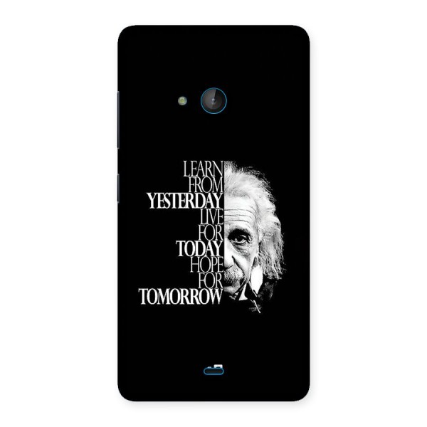 Learn From Yesterday Back Case for Lumia 540