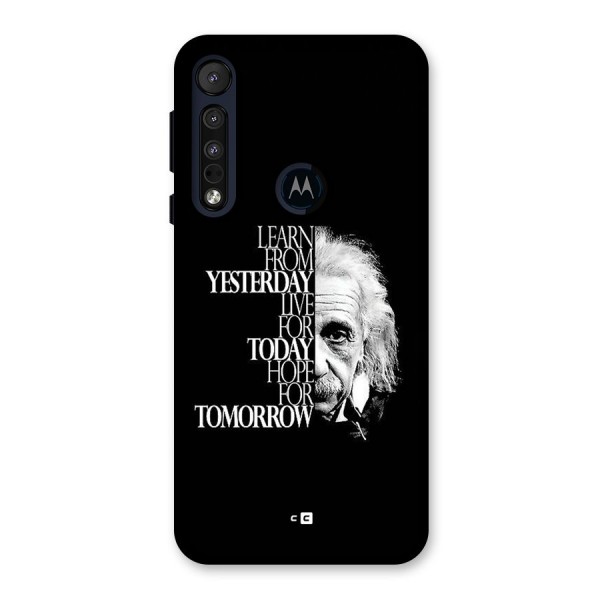 Learn From Yesterday Back Case for Motorola One Macro