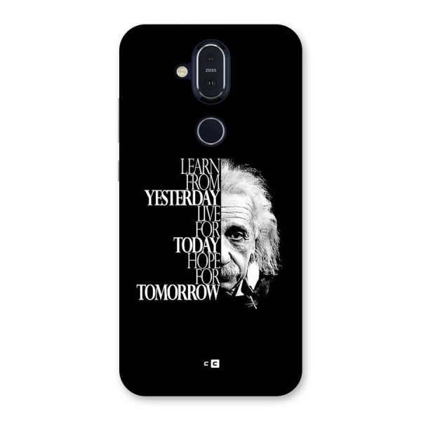 Learn From Yesterday Back Case for Nokia 8.1
