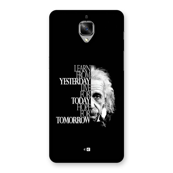 Learn From Yesterday Back Case for OnePlus 3