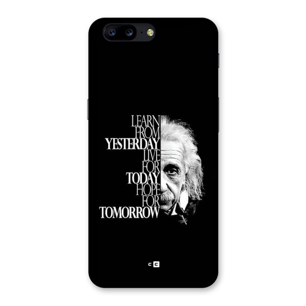 Learn From Yesterday Back Case for OnePlus 5