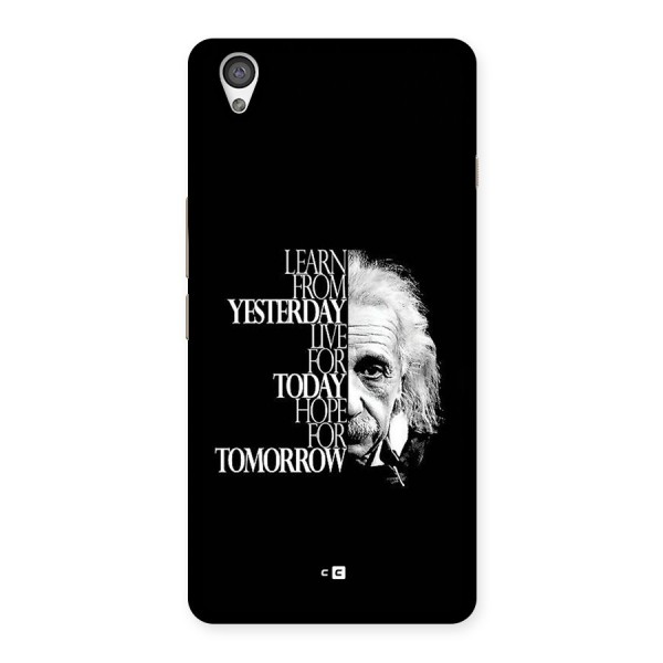 Learn From Yesterday Back Case for OnePlus X
