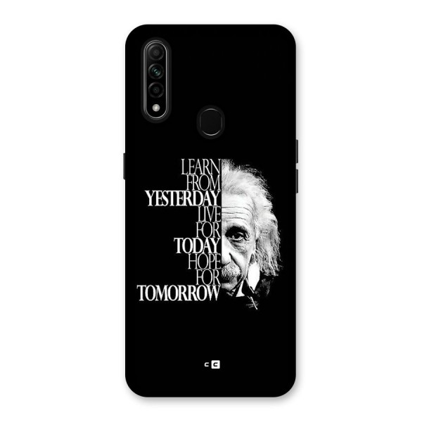 Learn From Yesterday Back Case for Oppo A31