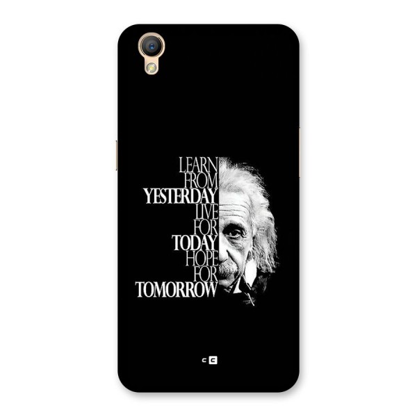 Learn From Yesterday Back Case for Oppo A37