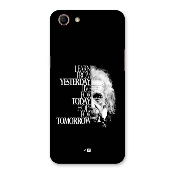 Learn From Yesterday Back Case for Oppo A83 (2018)