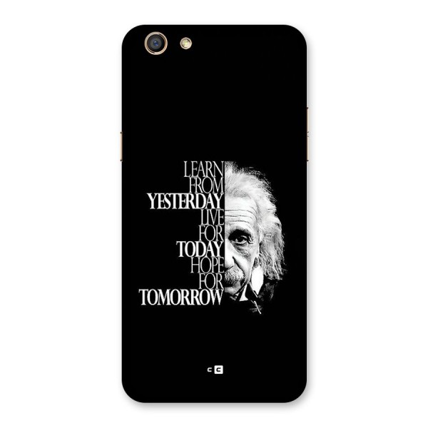 Learn From Yesterday Back Case for Oppo F3